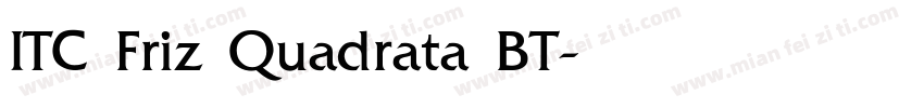 ITC Friz Quadrata BT字体转换